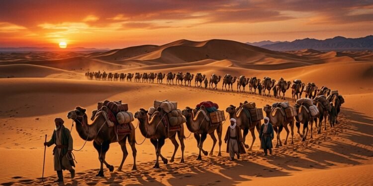 Rotas antigas que moldaram o comércio global, caminhos históricos que ainda influenciam o mundo hoje