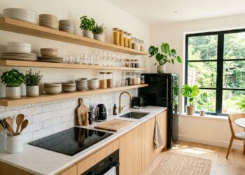 Fim do reinado dos armários aéreos: a nova tendência mais prática e elegante para cozinhas pequenas em 2026