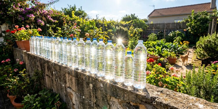 Por que colocar garrafas com água no quintal (não é para regar as plantas)