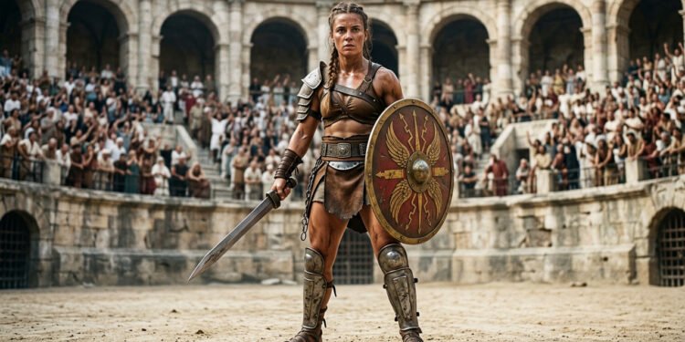 Os romanos permitiam que mulheres lutassem como gladiadoras nas arenas