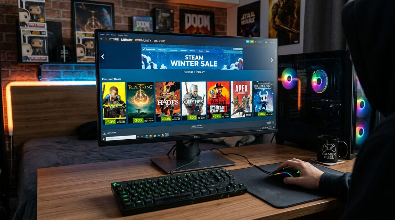 Jogos com até 95% de desconto movimentam promoções da Steam