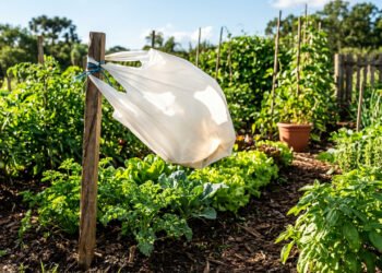 Por que pendurar sacolas plásticas no jardim (não é para armazenar nada)