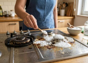 Sem água sanitária nem desengordurante, a melhor forma de remover gordura incrustada do fogão