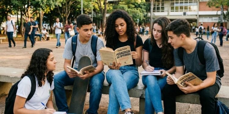 Ao utilizar os conceitos freireanos em sala de aula, o educador estimula o diálogo horizontal e a análise das estruturas de poder