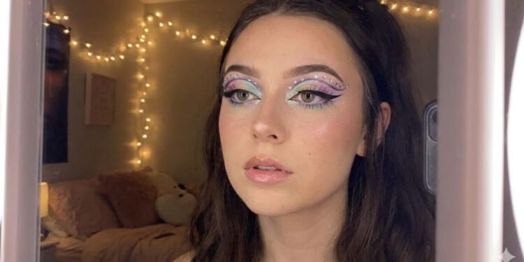 Dominar esse tipo de maquiagem com pedraria exige paciência, mas o resultado comunica uma personalidade resiliente