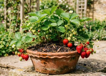 O segredo para colher morangos doces mesmo plantando em vaso