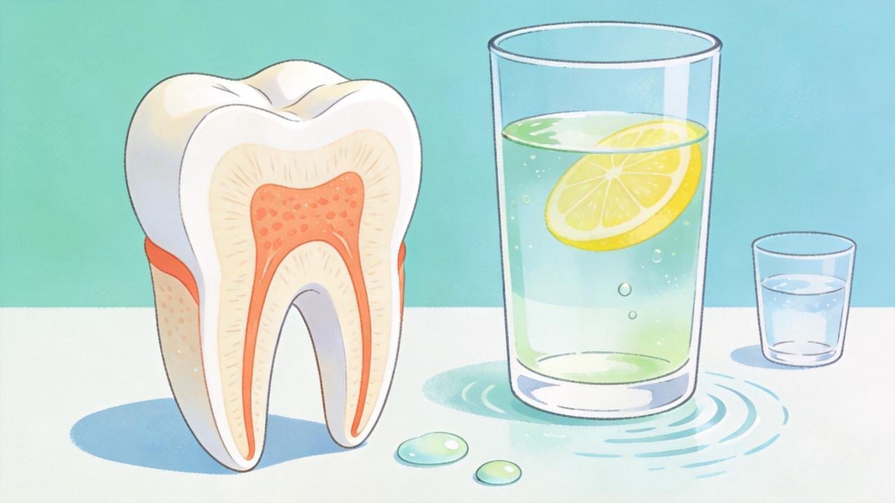 Contato ácido frequente pode desgastar o esmalte dos dentes com o tempo.