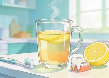 O que beber água morna com limão todos os dias faz no esmalte dos dentes e na digestão matinal