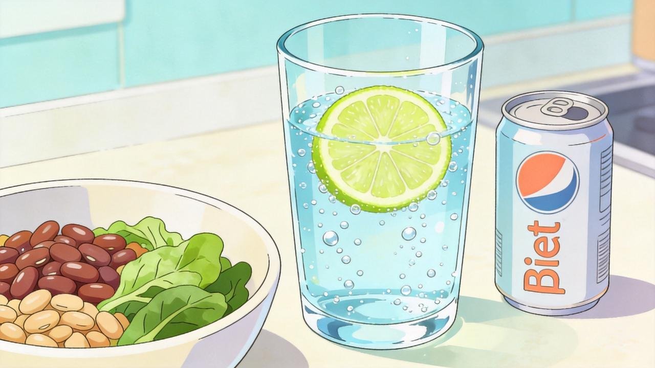 Água com gás, fibras e moderação ajudam mais no longo prazo.