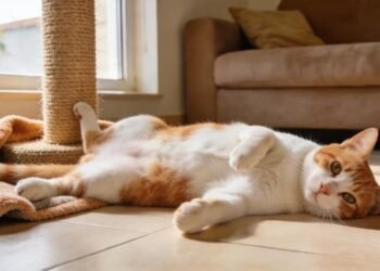 O que significa quando o gato deita de costas e mostra a barriga, segundo especialistas em comportamento animal