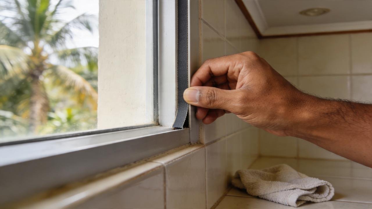 Vedação de frestas ajuda a reduzir insetos e novas aranhas em casa.