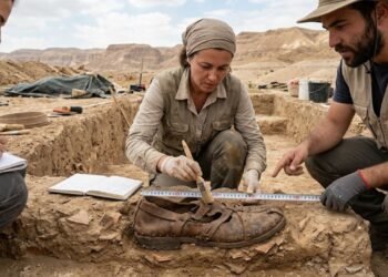 O mistério do sapato gigante de 2 mil anos encontrado por arqueólogos que intriga a ciência