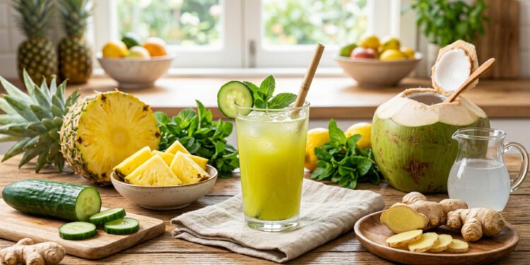 O suco natural para reduzir o inchaço nas pernas e aliviar a retenção de líquidos