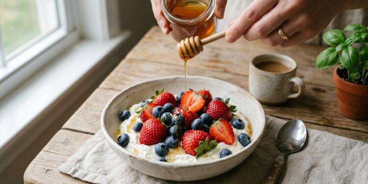A mistura de iogurte com frutas vermelhas que ajuda a fortalecer a imunidade e proteger o organismo no dia a dia
