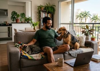 Adultos que vivem sozinhos com pets costumam enfrentar estas 5 dúvidas mais do que imaginam