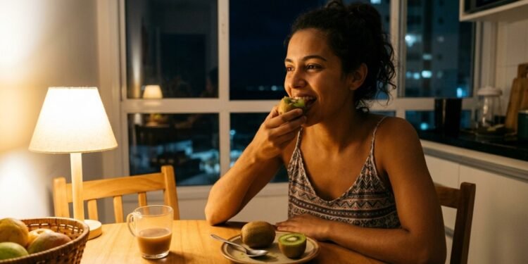 Nutricionistas revelam por que comer dois kiwis à noite induz o sono de forma mais potente que leite quente