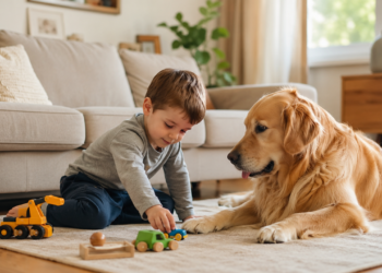 As raças de cachorro mais calmas e inteligentes para quem busca segurança com crianças no lar
