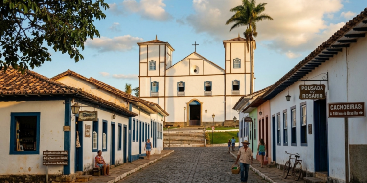 Uma vila de 299 anos parou no tempo e quem a visita encontra casas antigas preservadas, igrejas históricas e mais de 80 cachoeiras a 150 km de Brasília