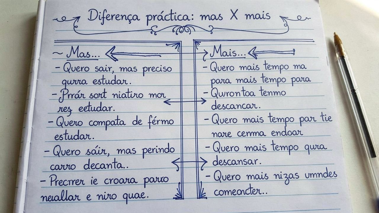 Diferença mas e mais 