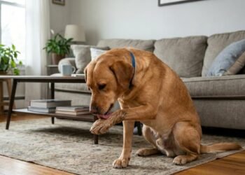 O que pode estar por trás do cachorro que não para de lamber as próprias patas