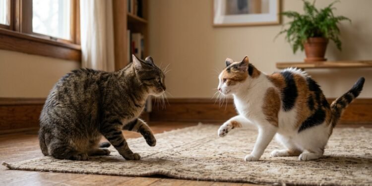 O motivo silencioso que faz alguns gatos brigarem dentro de casa sem se machucar