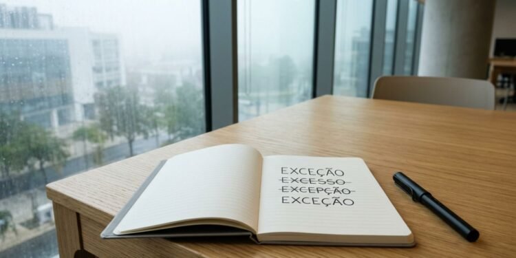 Escrever exceção