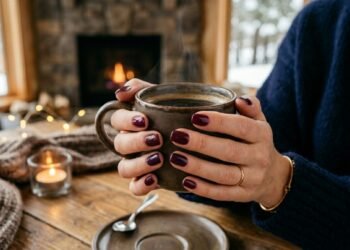 Unhas de inverno ganham tons de vinho, café e ameixa entre as escolhas mais elegantes de 2026