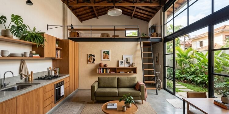 Quanto custa transformar uma garagem ampla em uma casa compacta e elegante para um adulto morar sozinho