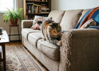 O que fazer quando o gato insiste em arranhar sofá e cadeiras diariamente