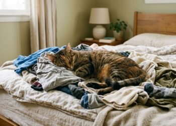 O motivo de tantos gatos dormirem em cima de roupas, mochilas e objetos que acabaram de ser usados