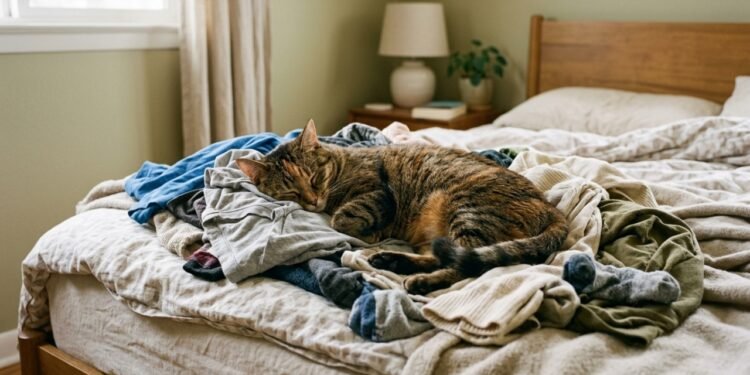 O motivo de tantos gatos dormirem em cima de roupas, mochilas e objetos que acabaram de ser usados