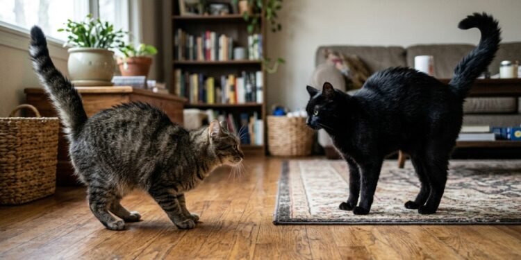 Gato dominante: como perceber os sinais antes das brigas começarem
