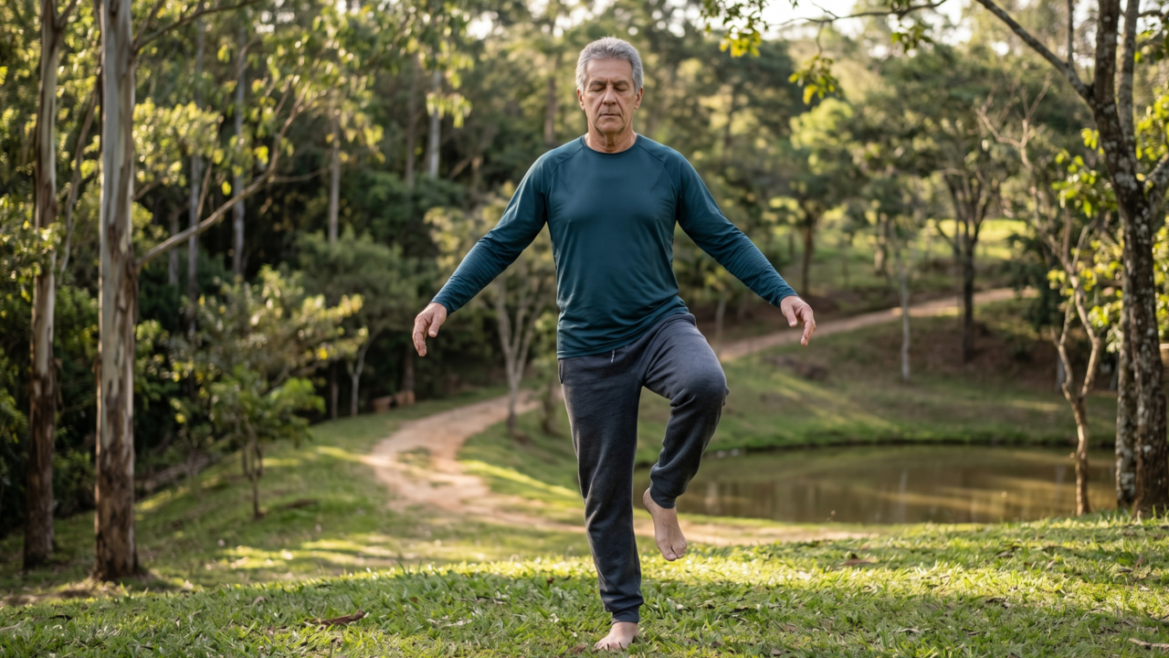 Nem yoga nem corrida: o melhor exercício de equilíbrio para adultos acima dos 50 que querem mais segurança ao caminhar
