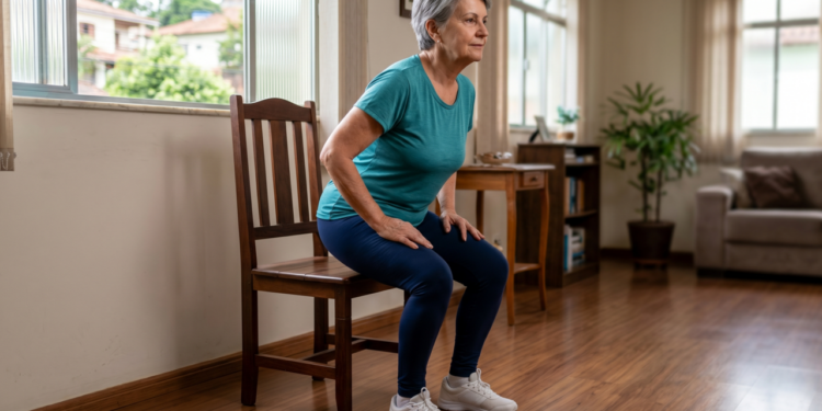 Personal trainers concordam: após os 60 anos, o melhor exercício para fortalecer as pernas e subir escadas com mais segurança é o senta e levanta da cadeira
