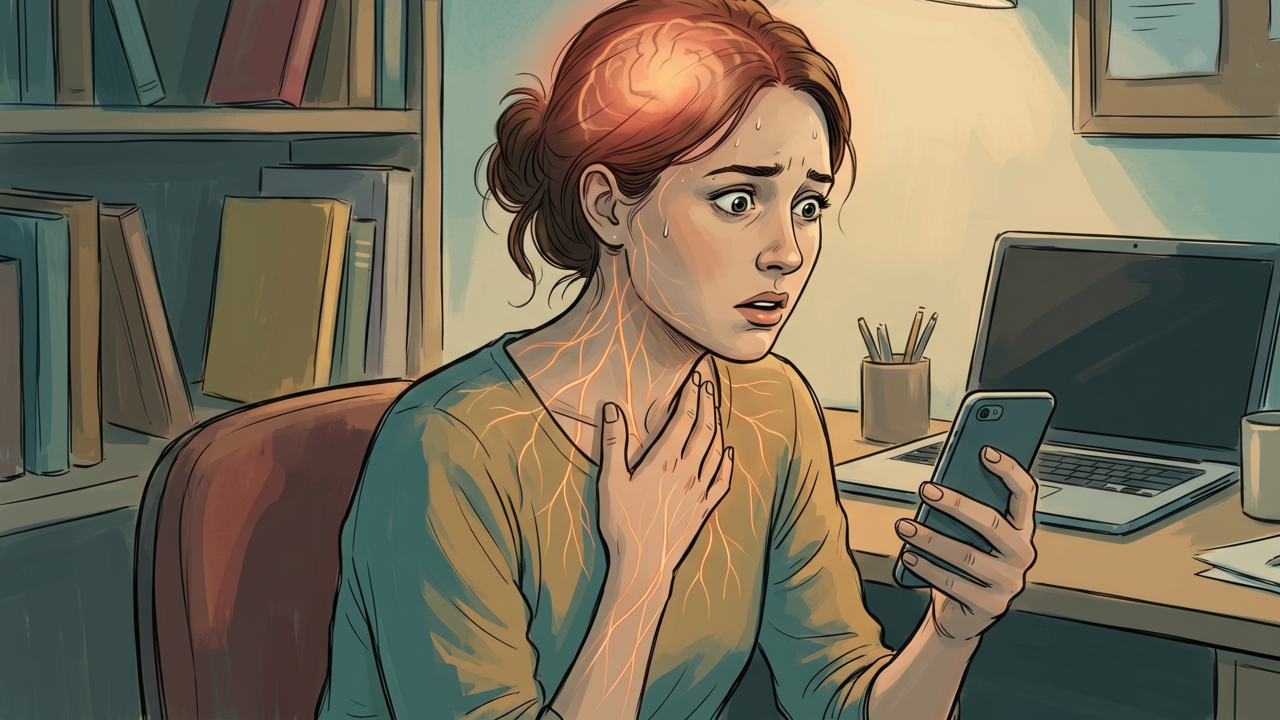 A psicologia diz que quem se assusta quando recebe uma mensagem simples dizendo “precisamos conversar” não está exagerando. Pode ter aprendido a associar aviso neutro com ameaça emocional