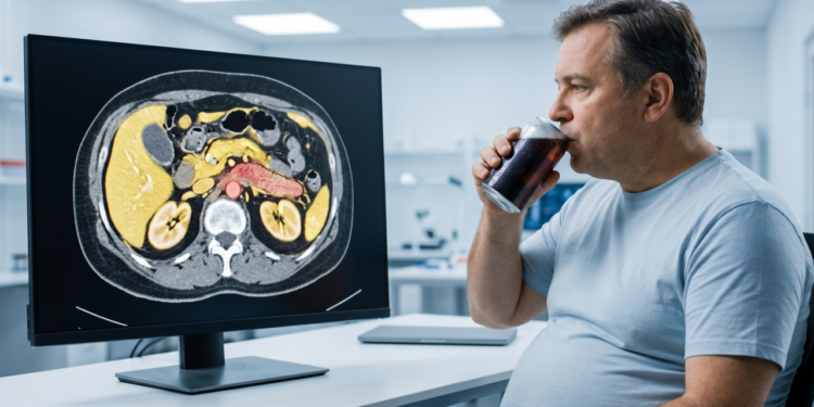Estudo mostra os efeitos do refrigerante no pâncreas e no acúmulo de gordura abdominal