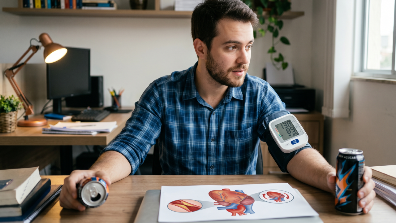 O que o energético sem açúcar faz na pressão arterial e no sono