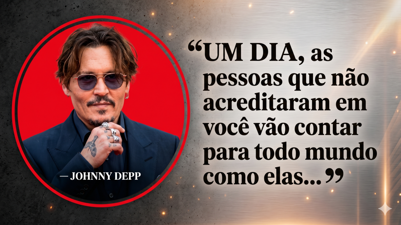 Johnny Depp inspira quem enfrenta dúvidas e rejeições