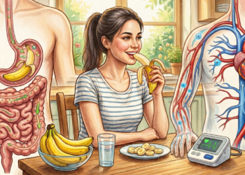 O que o consumo de banana faz no intestino e na pressão arterial