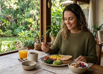 Comer mais proteína no café da manhã ajuda muito a reduzir a fome ao longo do dia, mas esse efeito fica mais perceptível quando o hábito se mantém por 7 manhãs seguidas