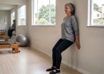 Instrutores de Pilates revelam: o movimento na parede que ajuda mulheres 60+ a melhorar a postura e reduzir a sensação de barriga caída