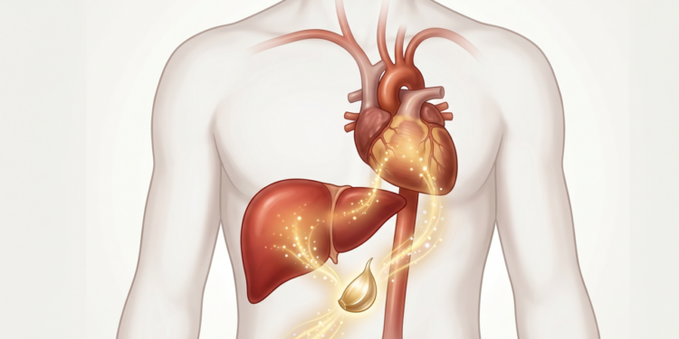 O que o consumo de alho faz no fígado e na saúde cardiovascular