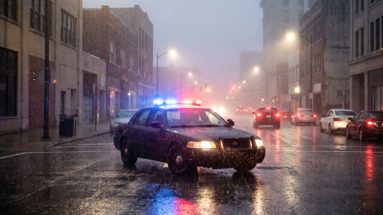 O que significa a luz azul e vermelha do carro da polícia