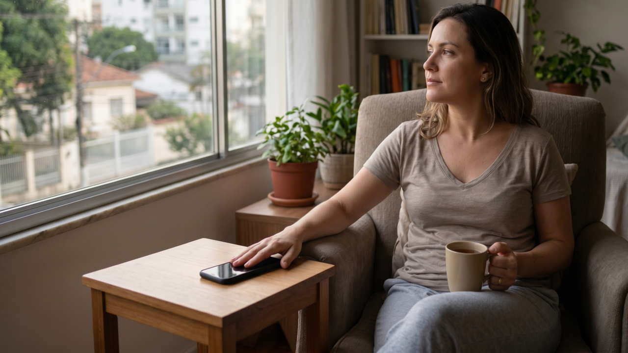 As pessoas que mantêm o telefone virado para baixo em todas as superfícies em que se sentam muitas vezes não estão sendo educadas; muitas estão tentando silenciosamente parar um sistema nervoso que aprendeu, ao longo de anos de plantão, a se encolher a cada notificação