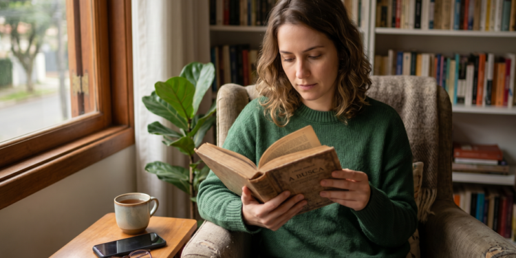 A psicologia diz que pessoas que preferem ler livros físicos em vez de telas não são menos modernas. Elas preservam melhor a atenção profunda que muita gente perdeu sem notar