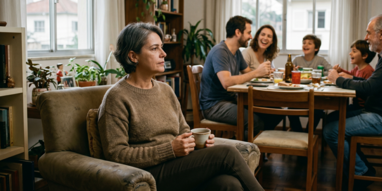 Mulheres divorciadas na faixa dos 50 não estão ficando frias com a família; muitas vezes estão percebendo pela primeira vez quantas conversas só existiam porque elas sustentavam a harmonia de todo mundo