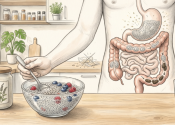 É isso que a chia hidratada faz na fome fora de hora e no intestino preso