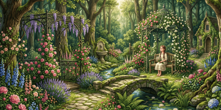 Nomes de meninas inspirados em jardins românticos que parecem saídos de um conto delicado