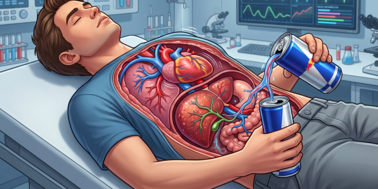 O que o Red Bull faz na saúde cardiovascular e fígado