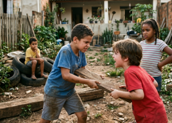 Crianças que brincavam sem roteiro não desenvolveram autocontrole porque “eram mais obedientes”. Elas treinaram regulação emocional em brincadeiras com risco e conflito real